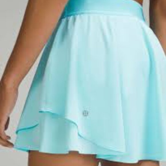 BNWT Women's Lululemon Court Rival HR Skirt Long Cyan Blue Size 8 - Picture 2 of 5